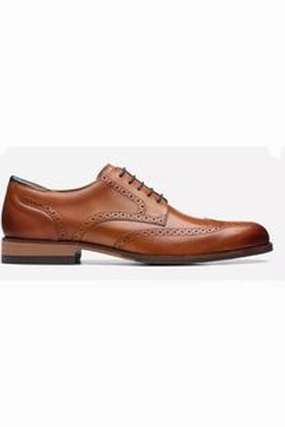 Clarks CraftArloLimit in Tan Leather in wide fit Modern Line