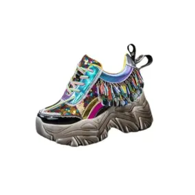 Colorful Fringed Shoes Softest Asics Shoes