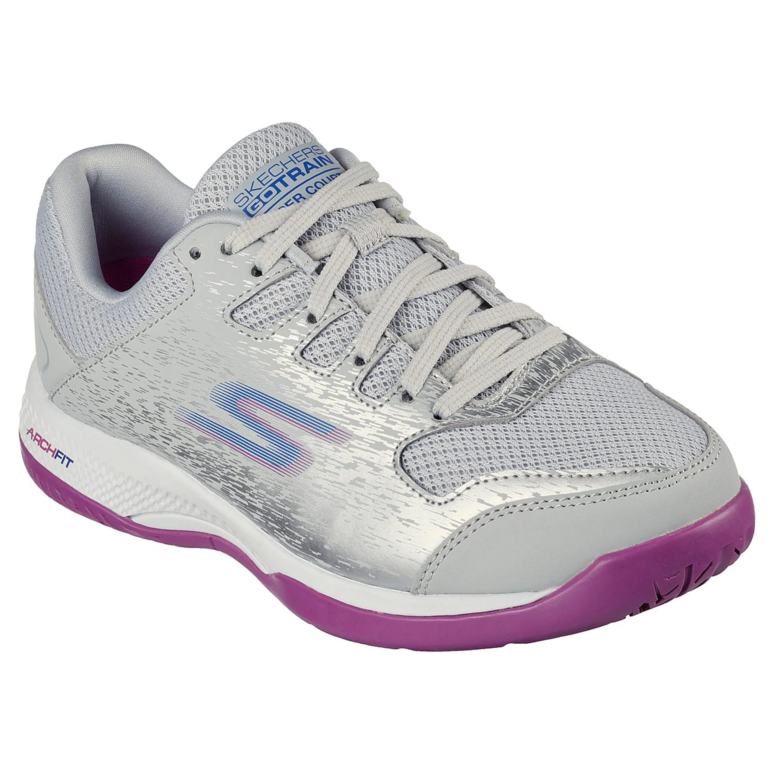 Skechers Viper Court- Pickleball Shoes (Gray/ Purple) Adidas Climacool Shoe