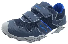 GEOX Boy's Arno Hook and Loop Sneaker (Navy/Royal Blue) Asics Shoes Latest Models