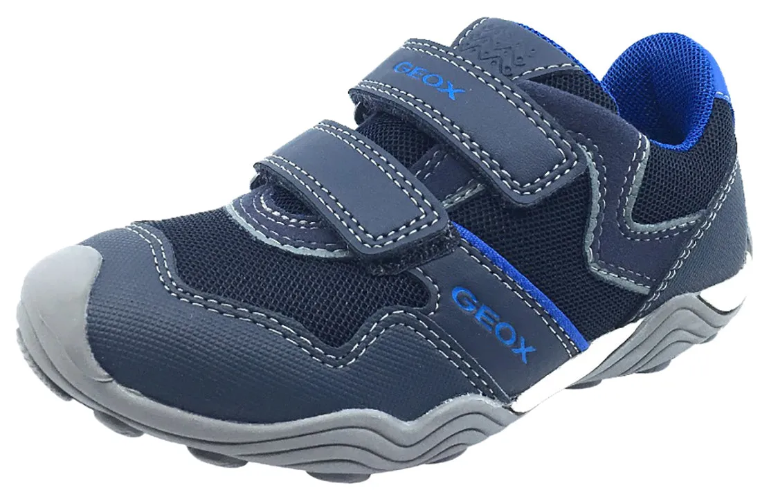 GEOX Boy's Arno Hook and Loop Sneaker (Navy/Royal Blue) Asics Omniflex Wrestling Shoes
