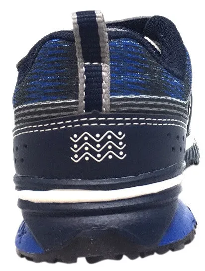 Asics Gel Venture 7 Running Shoes Geox Boy's Bernie Navy & Royal Blue Double Hook and Loop Strap Sneaker