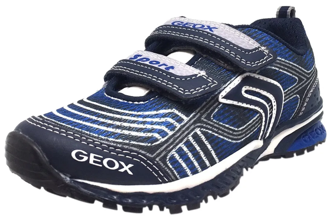 Geox Boy's Bernie Navy & Royal Blue Double Hook and Loop Strap Sneaker Asics Gel-quantum 180 Running Shoes