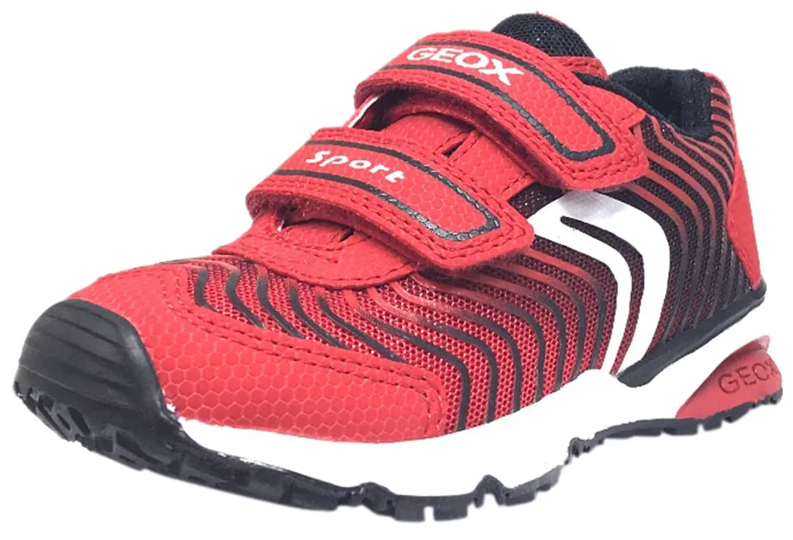 Geox Boy's Bernie Red & Black Double Hook and Loop Strap Sneaker Asics Gel Quantum 360 4 Running Shoes