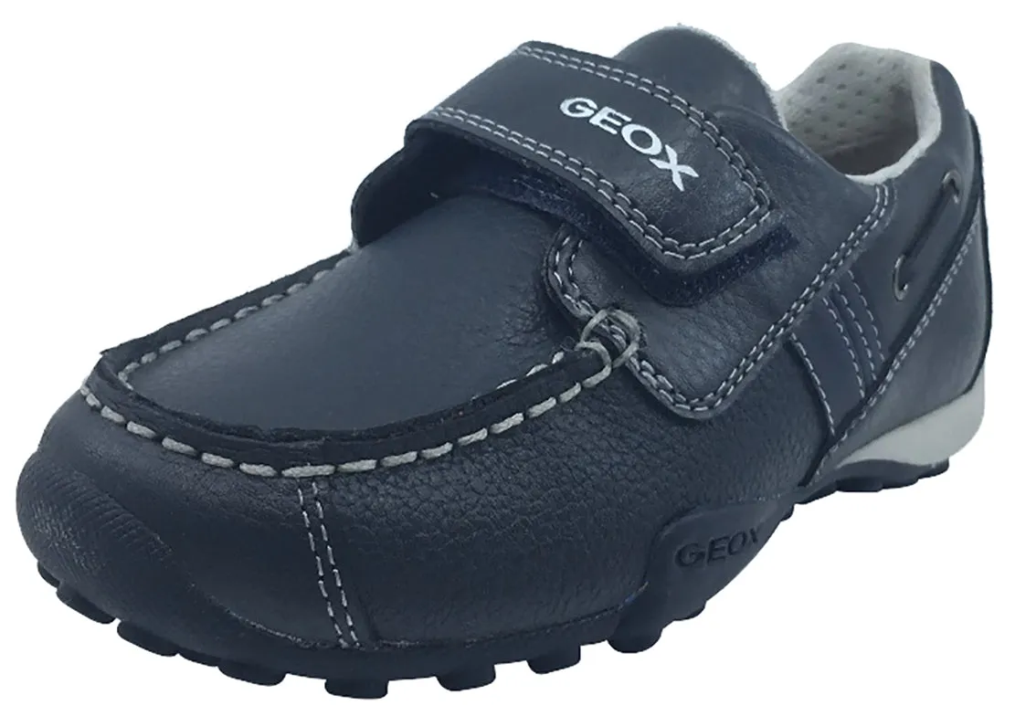 GEOX Boy's Navy Snake Moc Asics Lightweight Walking Shoes