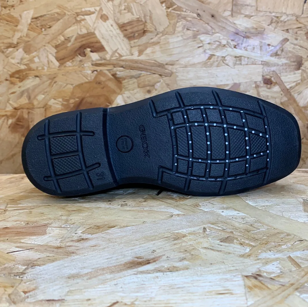 Shoes Similar To Asics Gel Nimbus 23 Geox Kids Federico A Smooth Leather School Shoe - Black