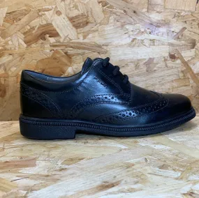 Geox Kids Federico A Smooth Leather School Shoe - Black Best Asics Beginner Running Shoes