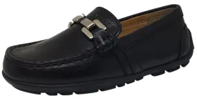 Geox Respira Boy's Black Smooth Leather Upper Detail Slip On Dress Moccasin Loafer Shoe Asics Gel-pulse 16 Running Shoes