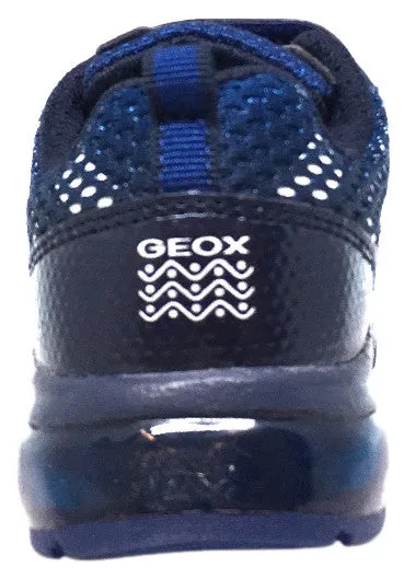 Geox Respira Boy's J Android Mesh Light Up Elastic Lace Hook and Loop Sneaker Shoe, Navy Asics Shoes Kayano 31