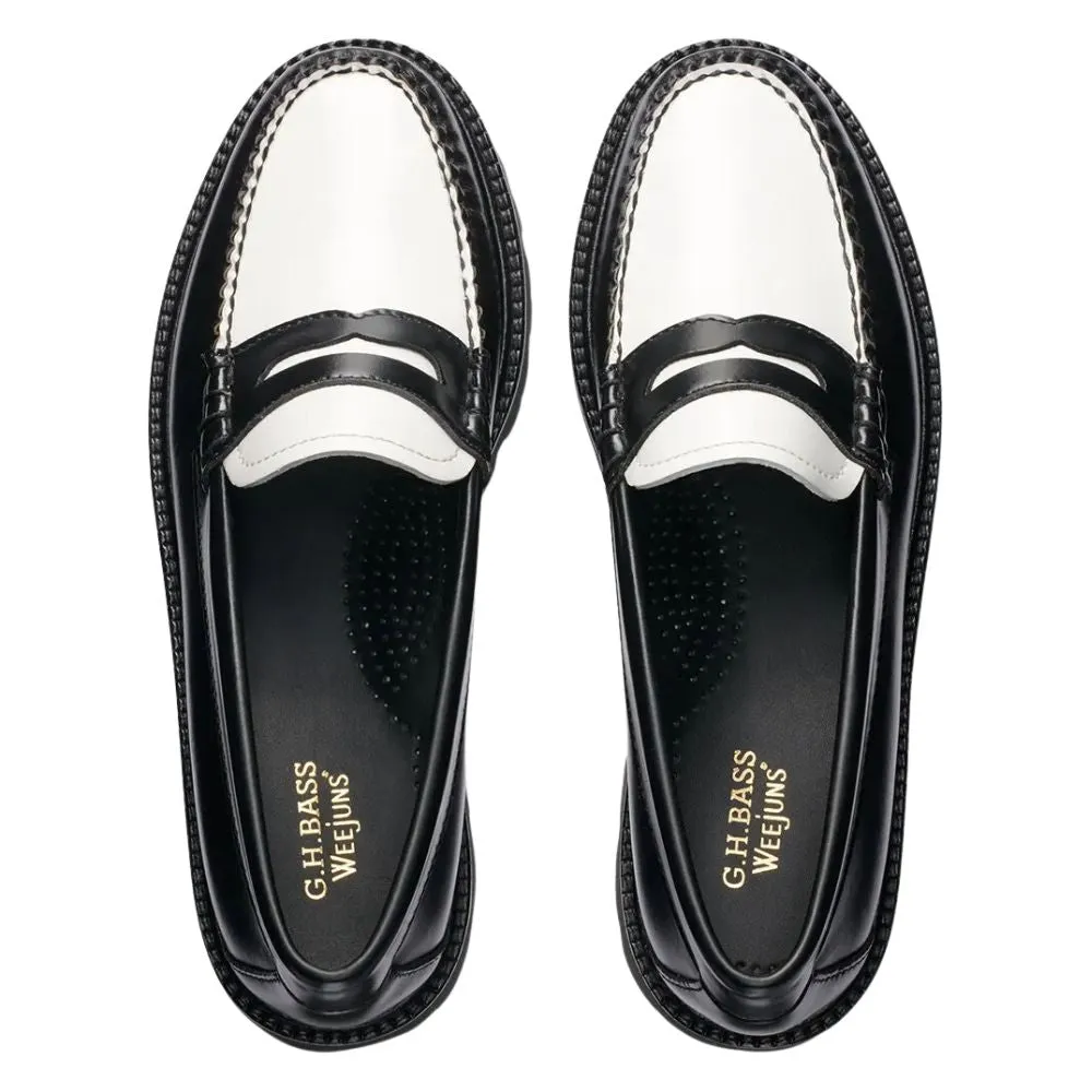 Loafers Van G.H. Bass Women's Whitney Super Lug Weejuns Loafer in Black/White