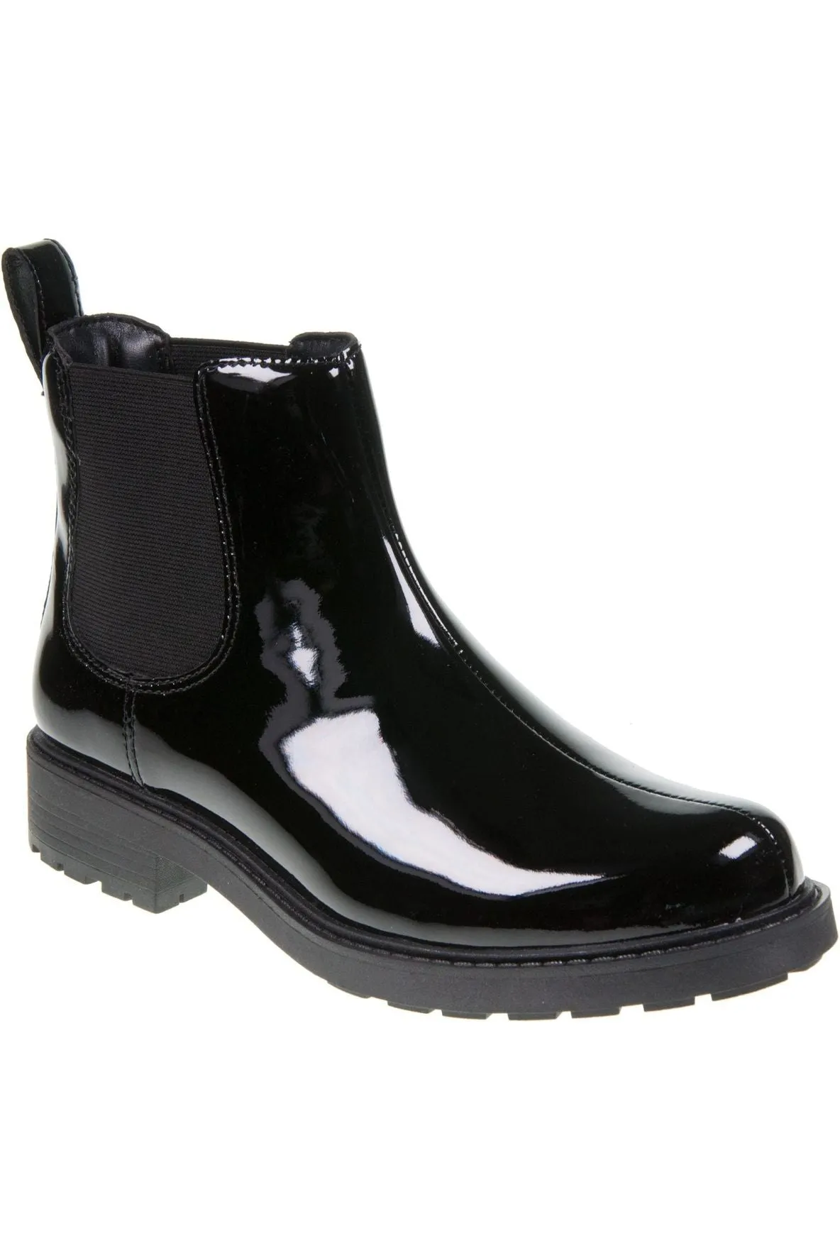 Mud Defense Clark Orinoco2 Lane black patent wide fit