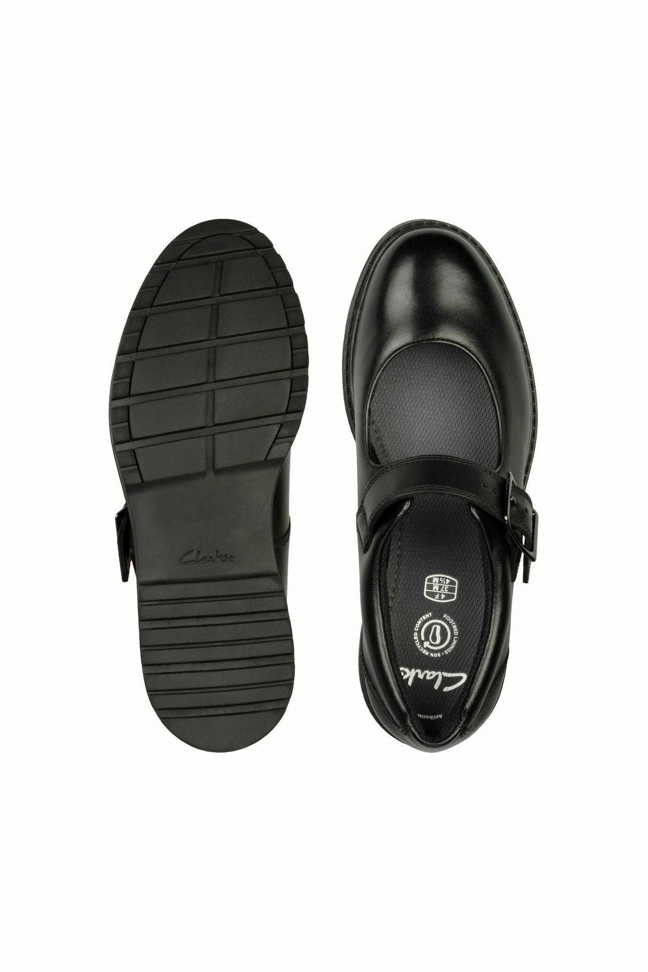 Nature Glow Clarks Loxham Walk Youth Black Leather