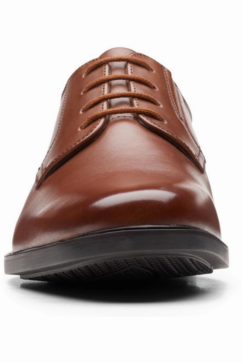 Clarks Howard Walk Dark Tan Leather Town Walk Team Glow