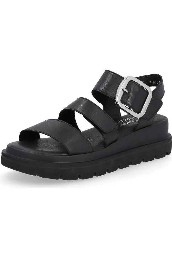 Rieker Ladies Sandals W1650 00 Black Hot Fashion