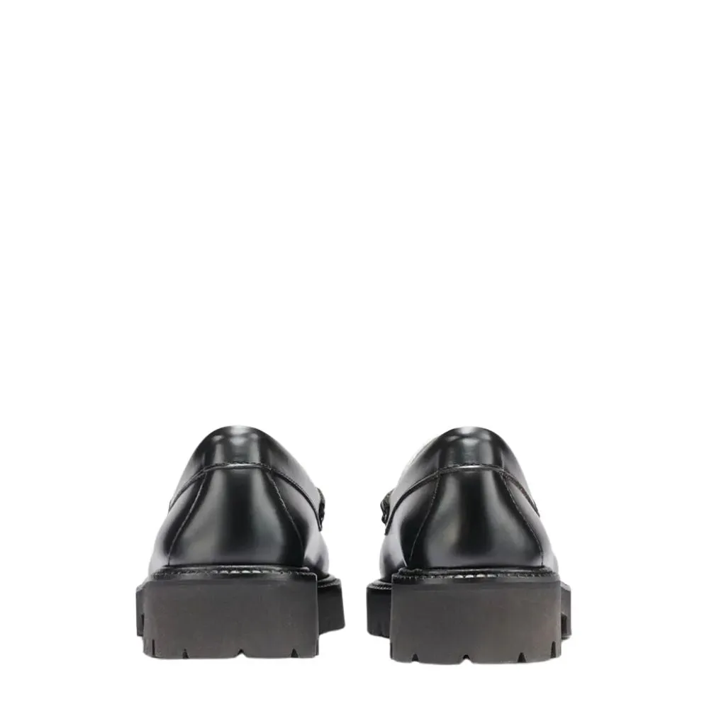 Penny Loafers Wide Width G.H. Bass Women's Whitney Super Lug Weejuns Loafer in Black/White