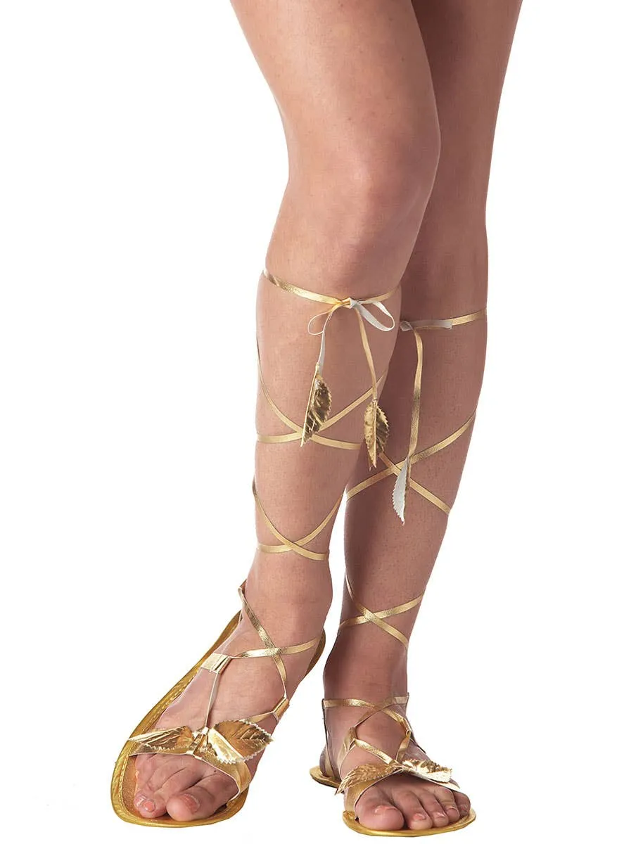 Asics Coaching Shoes Goddess Gold Strappy Costume Sandals