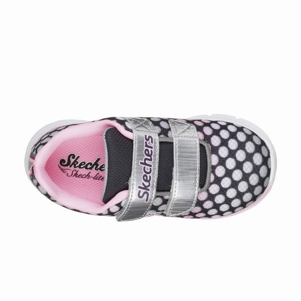 Roll Hike Simple Edge Skechers Skech-Lite Lil' Dots Touch Fastening Trainer