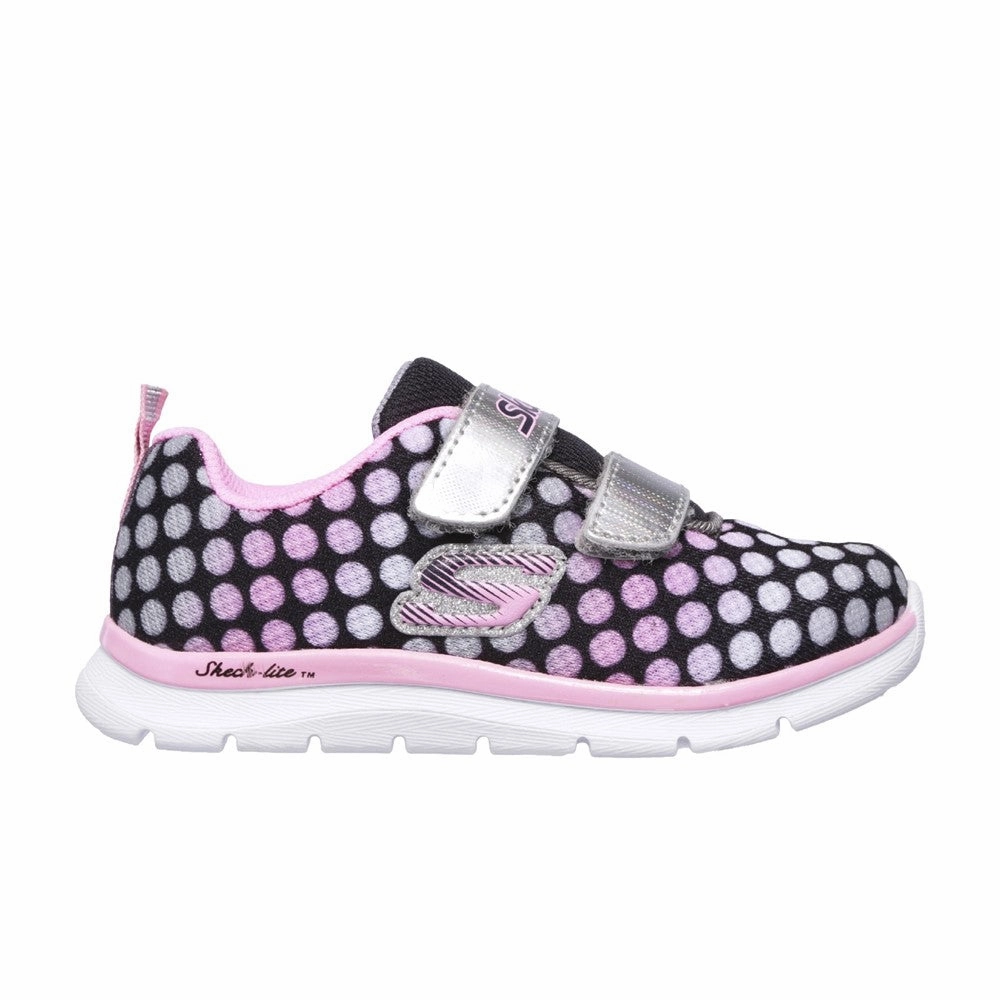 Skechers Skech-Lite Lil' Dots Touch Fastening Trainer Urban Travel Smooth Finish