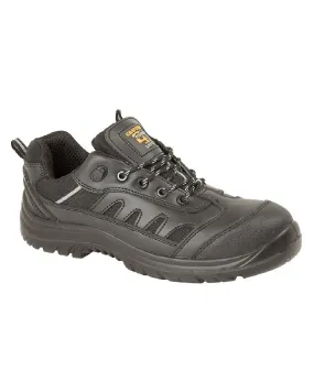 Leather Work Boots Slip On Grafters Coated Leather Fully Composite Non Metal Safety Trainer Shoes