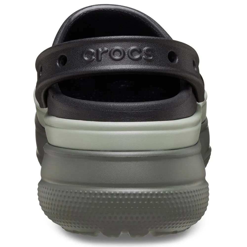 Crocs Unisex Classic Stacked Clog Comfortable Travel Footwear Padded