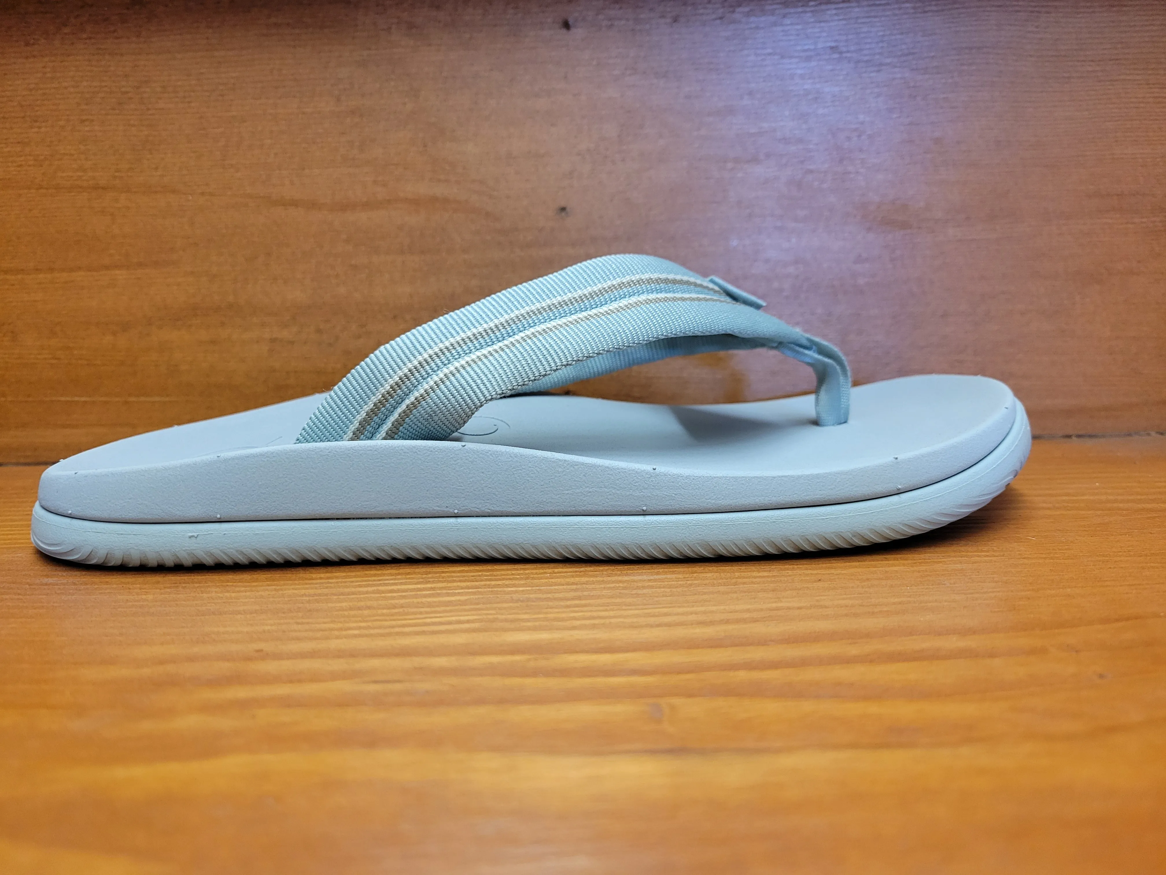 Flexible Beach Shoes Chaco Chillos Flip Sadie Aqua Grey JCH108784