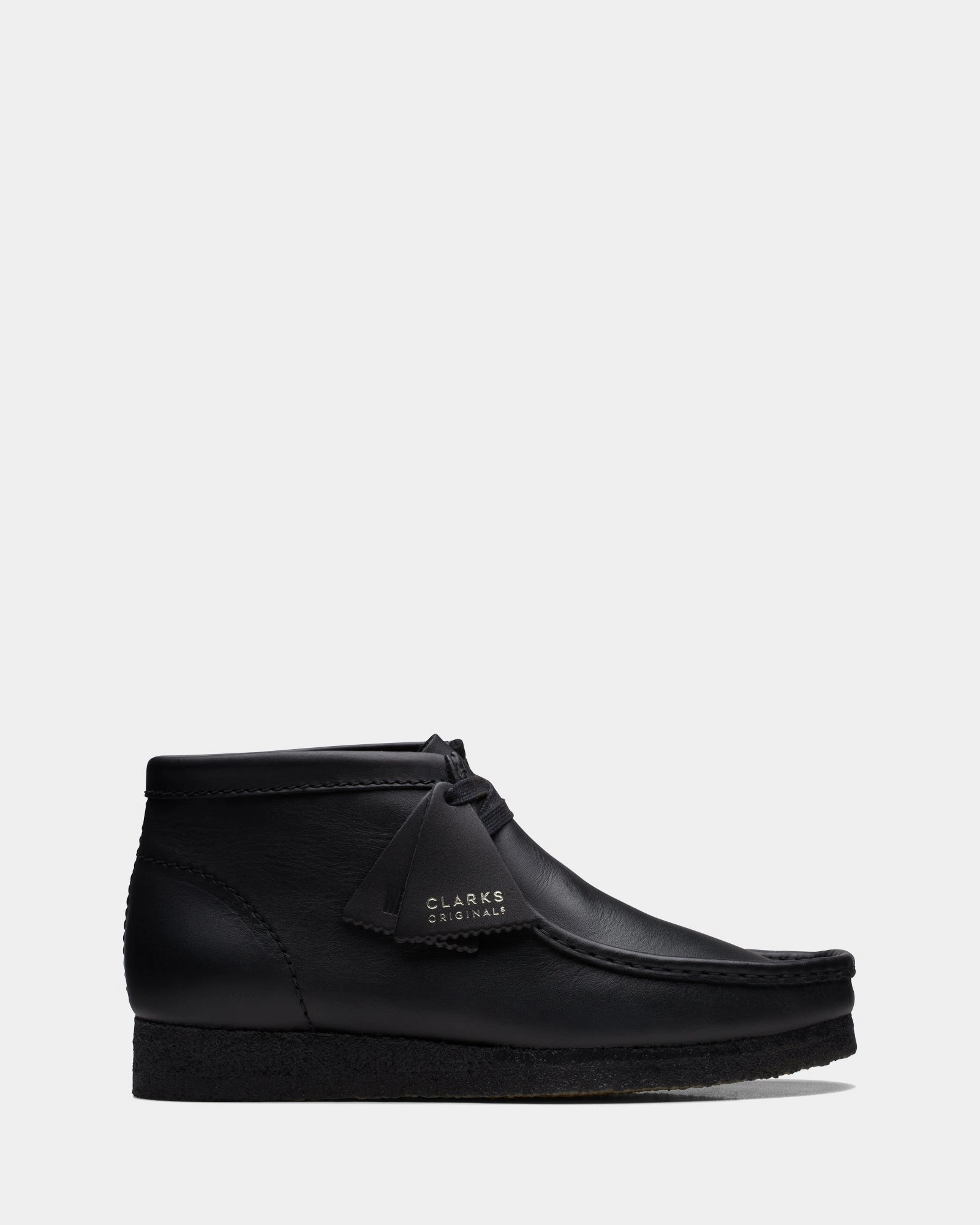 Wallabee Boot (M) Black Leather Holiday Style Sidewalk Walk