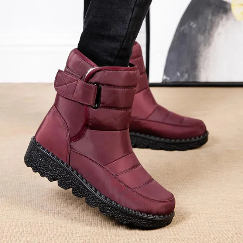 Faux Fur Snow Boots GRW Orthopedic Boots For Women Waterproof Comfortable Fur Lined Ankle Winter Snow Boots