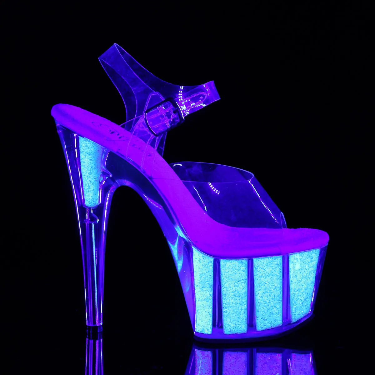 ADORE-708UVG Pleaser Clear/Neon Opal Glitter Sexy Platform Shoes (Pole Dancing Heels) Asics Gt-2000 9 Running Shoe