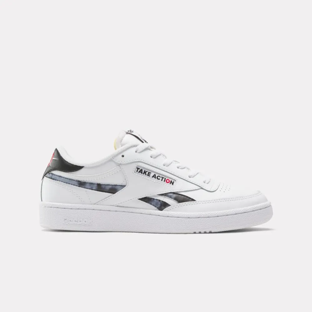 Reebok Footwear Men Reebok x Global Citizen Club C Revenge Shoes WHITE/BLACK/RED Asics Gel-1130 Casual Shoes