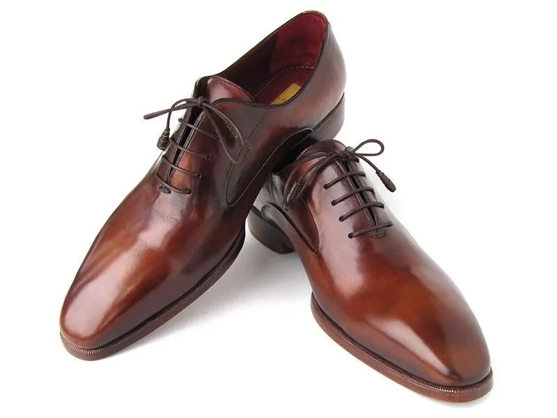 Paul Parkman Plain Toe Brown Calfskin Oxfords (ID#019-BRW) Shoe Dress