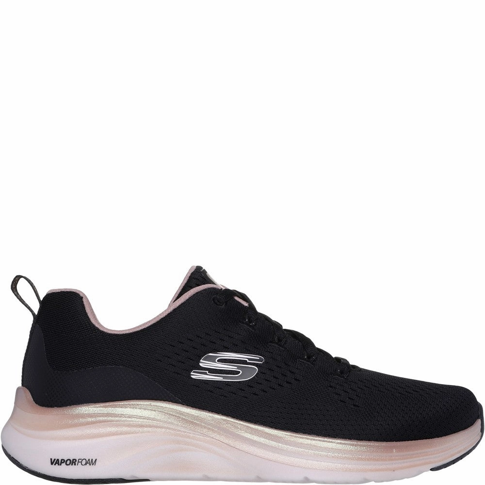 strength training running wear angular outsole running shoes Skechers Vapor Foam - Midnight Glimmer Shoe