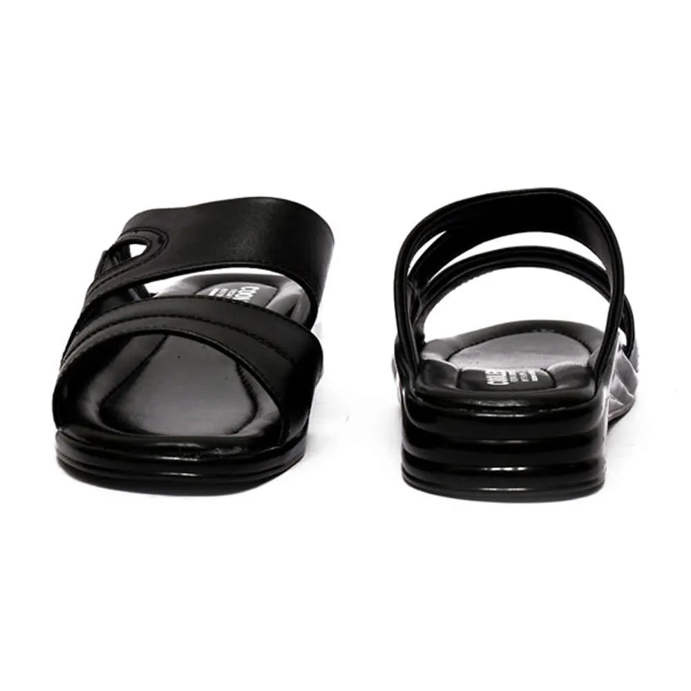 Fuzzy Lined Slippers Coolers Casual (Black) Slippers For Men 7123-143 By Liberty