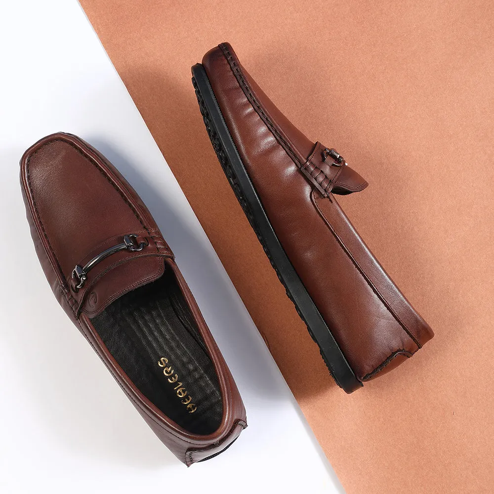 Linen Loafers Healers Brown Casual Loafers For Men S201-01 By Liberty