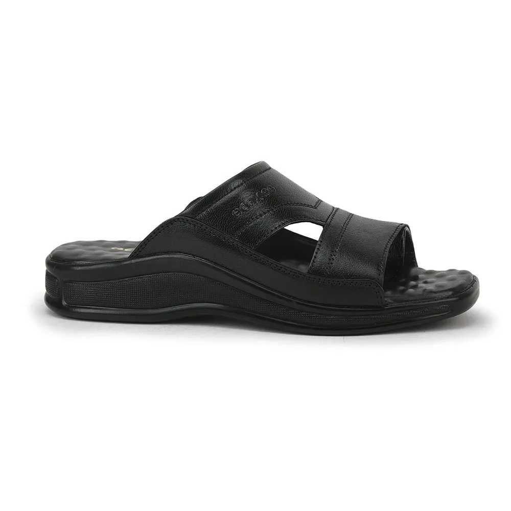 Rubby Slippers Healers Casual Slippers For Men (Black) 2050-803D By Liberty