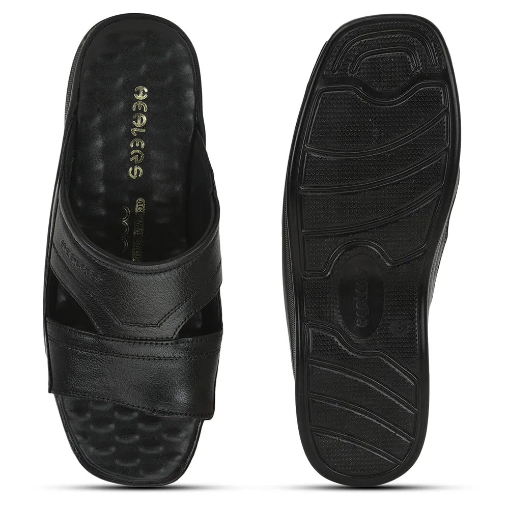 North Face Snow Slippers Healers Casual Slippers For Men (Black) 2050-803D By Liberty