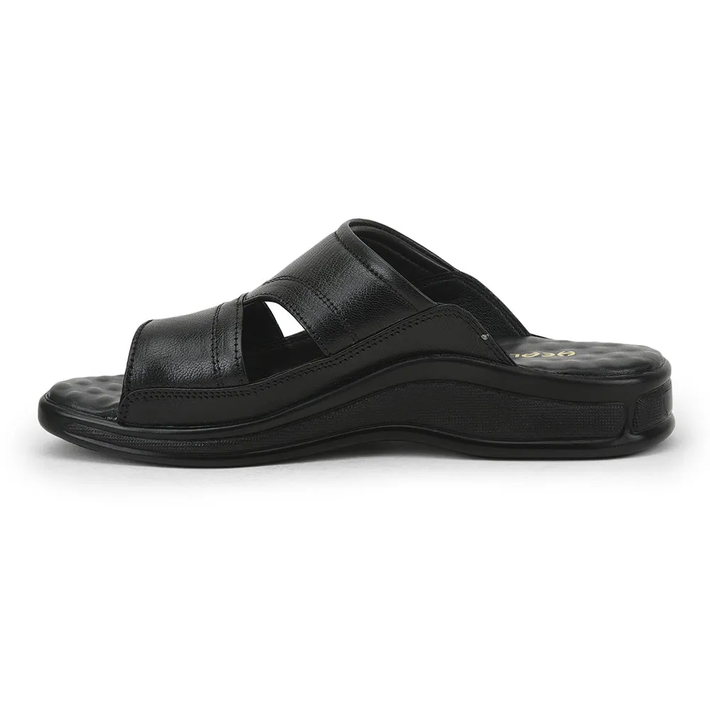 Healers Casual Slippers For Men (Black) 2050-803D By Liberty Ballet Slippers Images