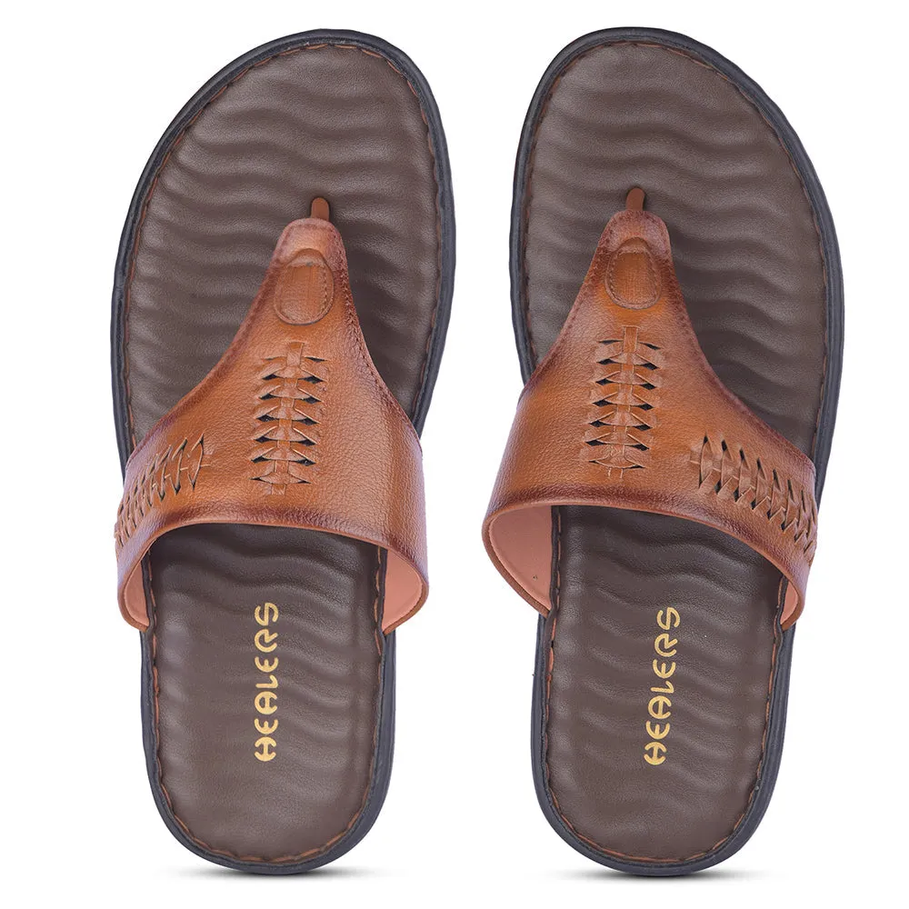 Healers Casual Tan Slipper For Men MSL-4 By Liberty Slippers For Teens