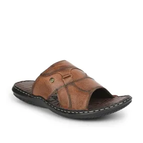 Brown Sheepskin Slippers Healers Casual (Tan) Slippers For Men DTL-112 By Liberty