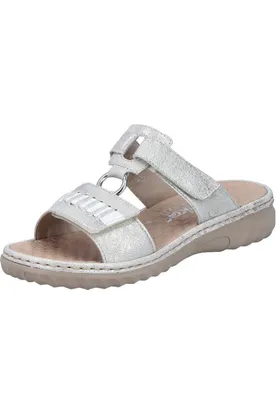 Rieker Ladies Sandals 60481-40 in Grey Combi Footbed Padding