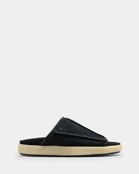 Overleighslide Black Suede Beach Walk Functional Fit