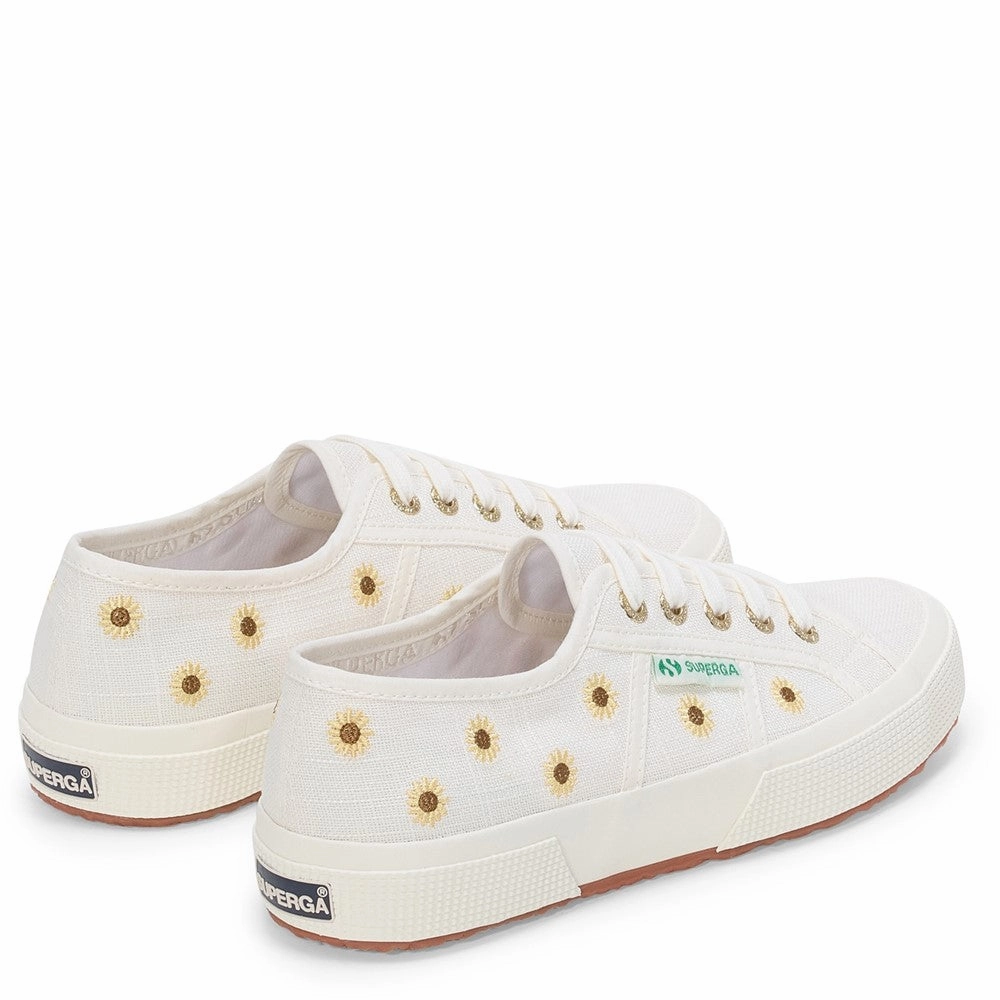 Superga Embroidery Linen Sunflower Trainer evening running shoe period