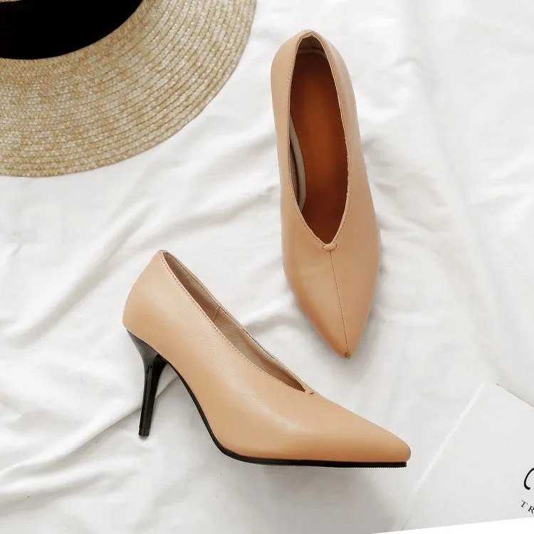 Women's Pointed Toe Stiletto Pumps High Heels High Heel Saddle Oxfords