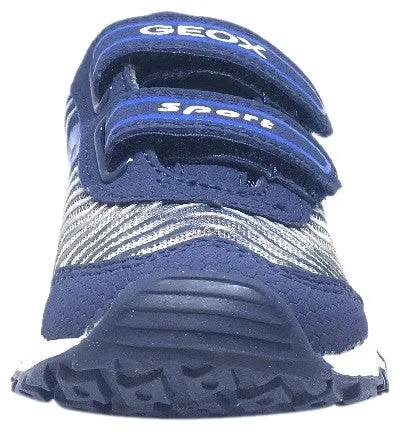 Geox Boy's Bernie Royal Blue & White Double Hook and Loop Strap Sneaker Asics Shoes Gel Kayano 19
