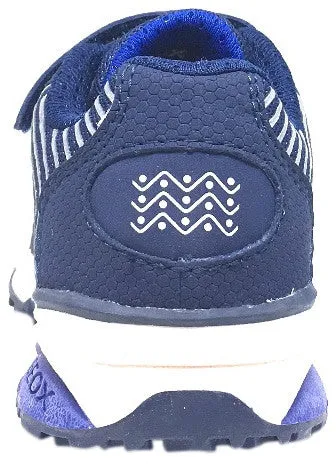 Geox Boy's Bernie Royal Blue & White Double Hook and Loop Strap Sneaker Asics Gt-1000 12 Running Shoe