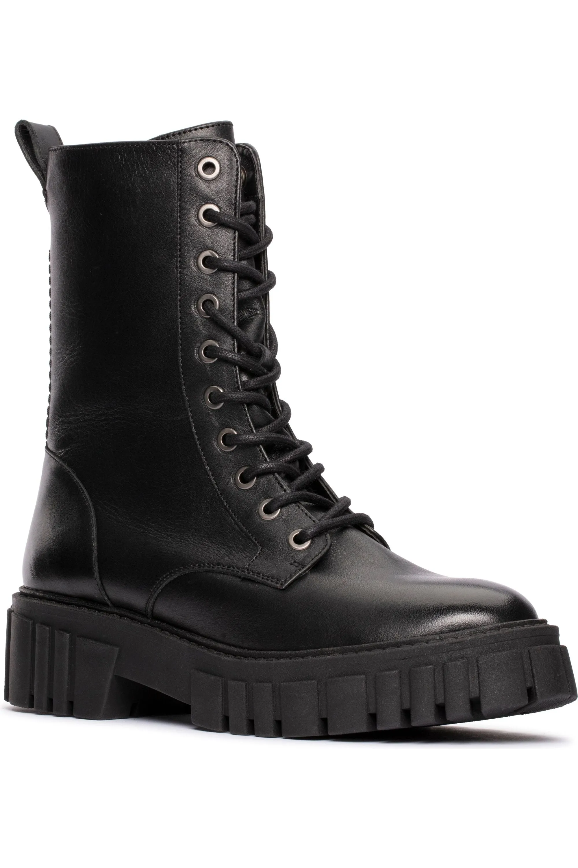 Clarks Page Lace boot in Black Leather Men Edge Strong material