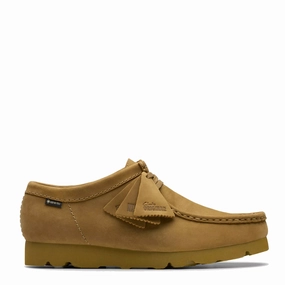 Clarks Originals Wallabee GTX Shoe Oakmoss Nubuck Bride Side