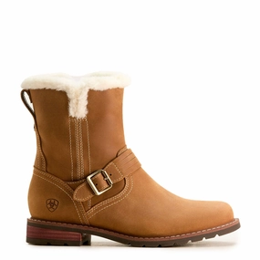 Youth Style for busy professionals Ariat Womens Savannah Sherpa Waterproof Carmel Tan