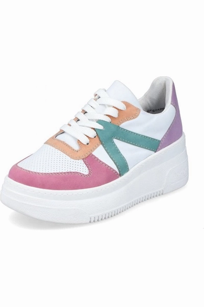 Rieker Ladies Sneakers M7814-90 Multi zipper - closure running shoes