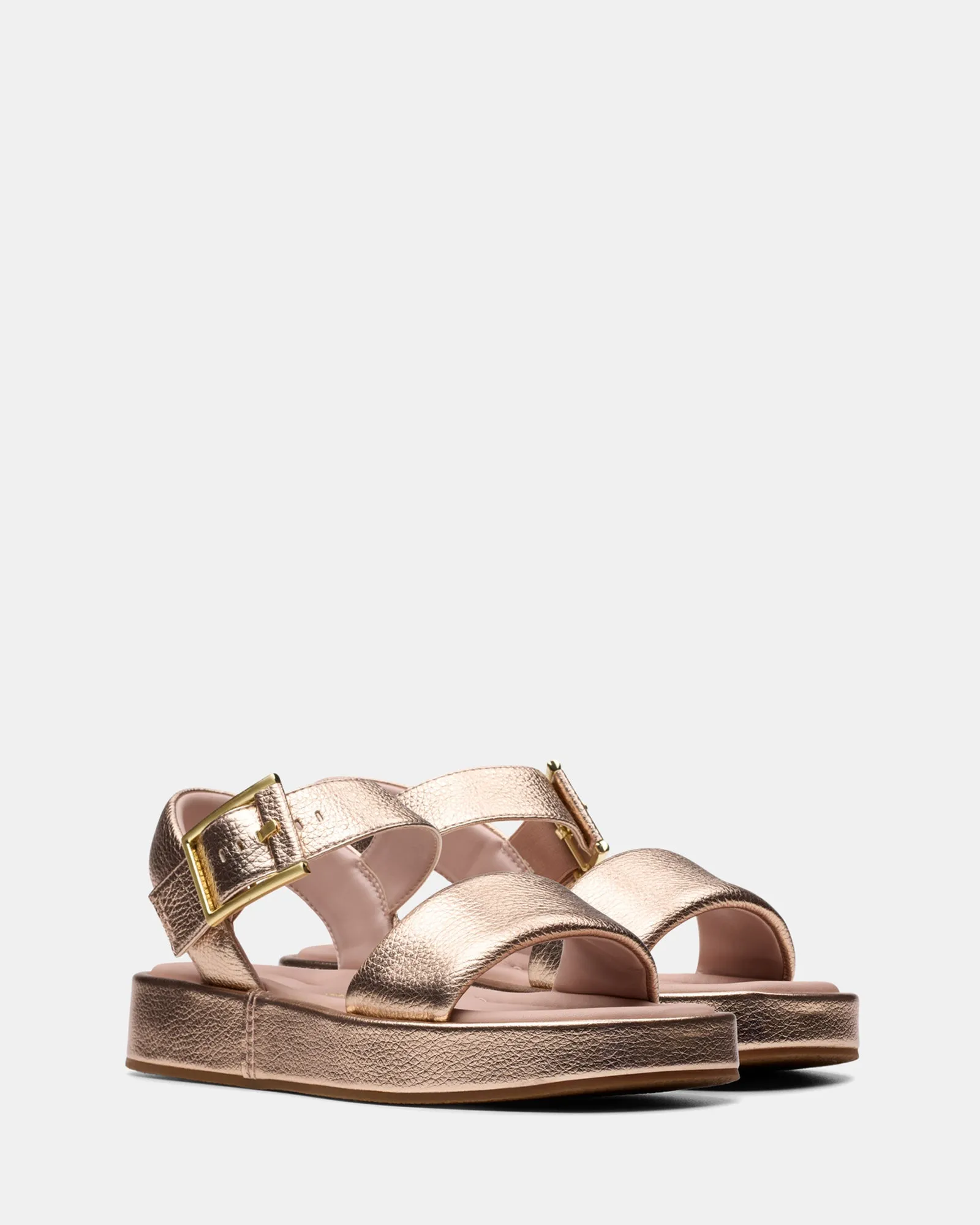 Beach-ready Footwear Alda Strap Copper Metallic