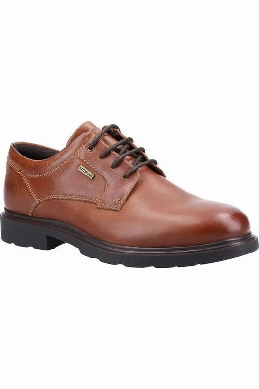 Hush Puppies Pearce Waterproof Lace up shoe in tan Chill Fit